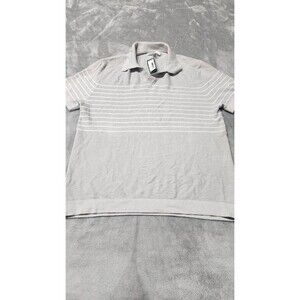 The Commons Men's Grey Medium Chest Johnny Collar Sweater Polo Shirt NWT